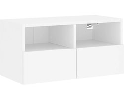 vidaXL - Tv-wandmeubel - 60x30x30 - cm - bewerkt - hout - wit