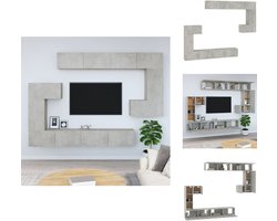 vidaXL Tv-wandmeubel - Tv-wandmeubelen - Tv-meubel - Televisiemeubel - Tv-wandmeubel bewerkt hout betongrijs