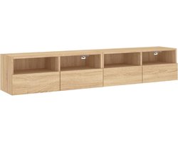vidaXL - Tv-wandmeubels - 2 - st - 80x30x30 - cm - bewerkt - hout - sonoma - eikenkleur