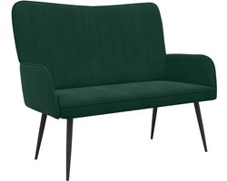 vidaXL - Tweedelige - Sofa - Donkergroen - 115 - x - 61 - x - 87 - cm - Fluweel