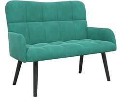 vidaXL - Tweedelige - Sofa - Turquoise - 115 - x - 61 - x - 87 - cm - Fluweel