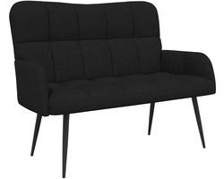 vidaXL - Tweedelige - Sofa - Zwart - 115 - x - 61 - x - 87 - cm - Stof