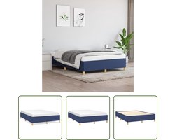 vidaXL Tweepersoons Bed - Blauwe Bed Frame - Bedframe zonder matras stof blauw 140x190 cm - Houten Bed Frame - Bed Frame Online Kopen - Bed Frame Blauw