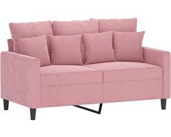 vidaXL - Tweezitsbank - 120 - cm - fluweel - roze
