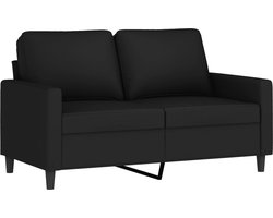 vidaXL - Tweezitsbank - 120 - cm - fluweel - zwart
