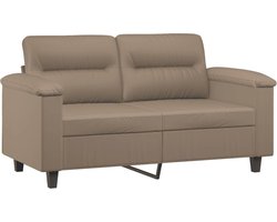 vidaXL - Tweezitsbank - 120 - cm - kunstleer - cappuccinokleurig