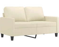 vidaXL - Tweezitsbank - 120 - cm - kunstleer - crèmekleurig