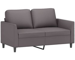 vidaXL - Tweezitsbank - 120 - cm - kunstleer - grijs