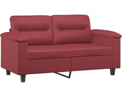 vidaXL - Tweezitsbank - 120 - cm - kunstleer - wijnrood