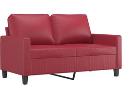 vidaXL - Tweezitsbank - 120 - cm - kunstleer - wijnrood