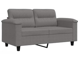 vidaXL - Tweezitsbank - 120 - cm - microvezelstof - donkergrijs