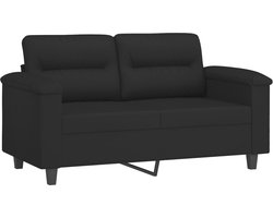 vidaXL - Tweezitsbank - 120 - cm - microvezelstof - zwart
