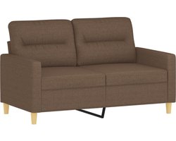 vidaXL - Tweezitsbank - 120 - cm - stof - bruin