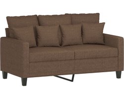 vidaXL - Tweezitsbank - 120 - cm - stof - bruin