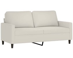 vidaXL - Tweezitsbank - 140 - cm - fluweel - crèmekleurig