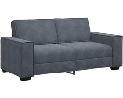 vidaXL - Tweezitsbank - 140 - cm - fluweel - donkergrijs