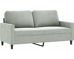 vidaXL - Tweezitsbank - 140 - cm - fluweel - lichtgrijs