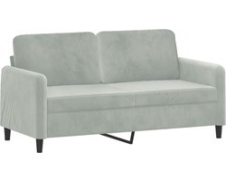 vidaXL - Tweezitsbank - 140 - cm - fluweel - lichtgrijs