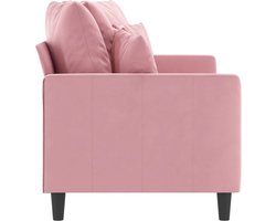 vidaXL - Tweezitsbank - 140 - cm - fluweel - roze
