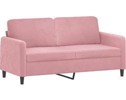 vidaXL - Tweezitsbank - 140 - cm - fluweel - roze
