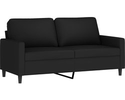 vidaXL - Tweezitsbank - 140 - cm - fluweel - zwart