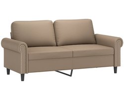 vidaXL - Tweezitsbank - 140 - cm - kunstleer - cappuccinokleurig