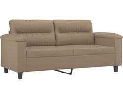 vidaXL - Tweezitsbank - 140 - cm - kunstleer - cappuccinokleurig