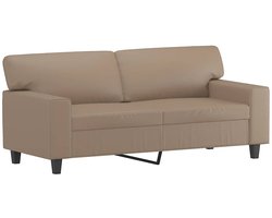 vidaXL - Tweezitsbank - 140 - cm - kunstleer - cappuccinokleurig