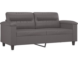 vidaXL - Tweezitsbank - 140 - cm - kunstleer - grijs