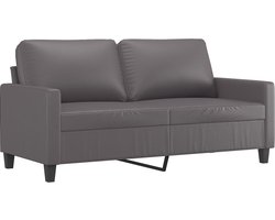 vidaXL - Tweezitsbank - 140 - cm - kunstleer - grijs