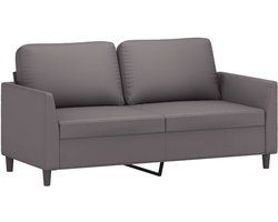 vidaXL - Tweezitsbank - 140 - cm - kunstleer - grijs