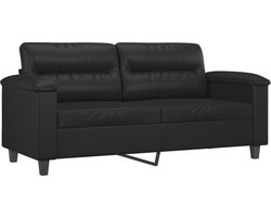 vidaXL - Tweezitsbank - 140 - cm - kunstleer - zwart