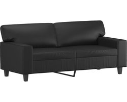 vidaXL - Tweezitsbank - 140 - cm - kunstleer - zwart