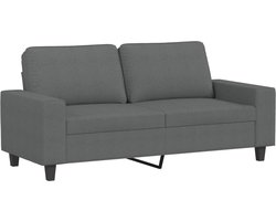 vidaXL - Tweezitsbank - 140 - cm - stof - donkergrijs