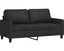 vidaXL - Tweezitsbank - 140 - cm - stof - zwart
