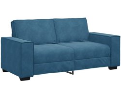 vidaXL - Tweezitsbank - 180x78x84 - cm - fluweel - blauw