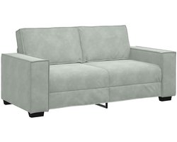 vidaXL - Tweezitsbank - 180x78x84 - cm - fluweel - lichtgrijs