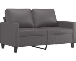 vidaXL Tweezitsbank Kunstleer Grijs 120 cm Tweezitsbank - Kunstleder Sofa - Lounge Meubels - Salonmeubelen - Grijs Sofa