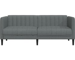 vidaXL - Tweezitsbank - stof - donkergrijs