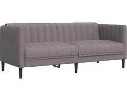 vidaXL - Tweezitsbank - stof - taupe