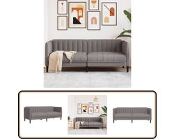 vidaXL Tweezitsbank - Stof - Taupe - Comfortabel Design Tweezitsbank - Sofa - Bankstellen - Lounge Meubels - Living Room Furniture