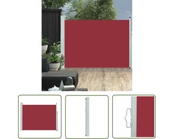 vidaXL Uitklapbaar Scherm - Tuinscherm - Tuinscherm uittrekbaar 100x500 cm rood - Balkonbescherming - Privacy Screen - Zonnewering