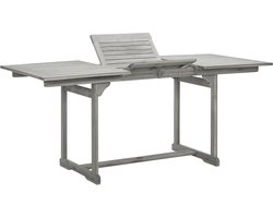 vidaXL uitschuifbare tuintafel 120-170 cm grijs