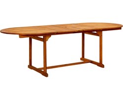 vidaXL Uitschuifbare Tuintafel 160-240 cm Hout