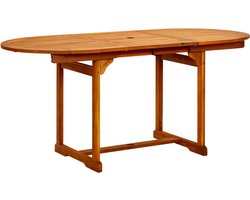 vidaXL Uitschuifbare Tuintafel Acaciahout