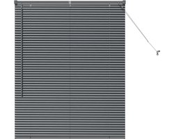 vidaXL - Venetiaanse - Jaloezieën - Donkergrijs - 130 - x - 100 - cm - Aluminium