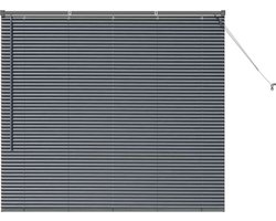 vidaXL - Venetiaanse - Jaloezieën - Donkergrijs - 130 - x - 150 - cm - Aluminium