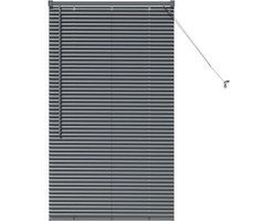 vidaXL - Venetiaanse - Jaloezieën - Donkergrijs - 130 - x - 75 - cm - Aluminium