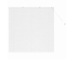 vidaXL - Venetiaanse - Jaloezieën - met - gordijnen - Wit - 130 - x - 130 - cm - Aluminium