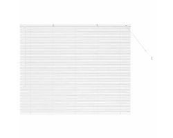 vidaXL - Venetiaanse - Jaloezieën - met - gordijnen - Wit - 130 - x - 160 - cm - Aluminium